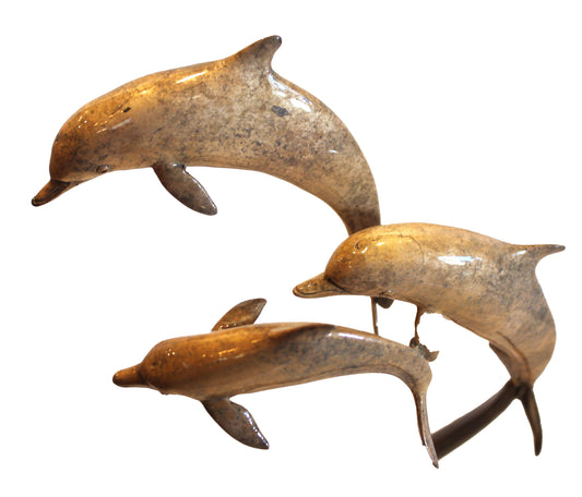 Brian Arthur 'Leapin Dolphin Family of 3' Bronze Sculpture - Centaur Art Galleries
