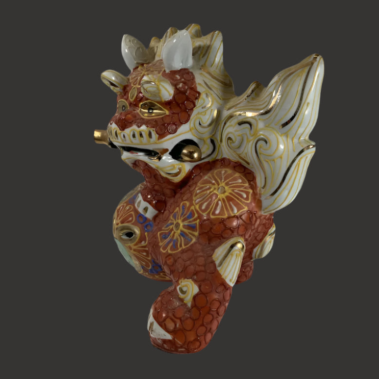 Red Foo Dog - Pair - Centaur Art Galleries