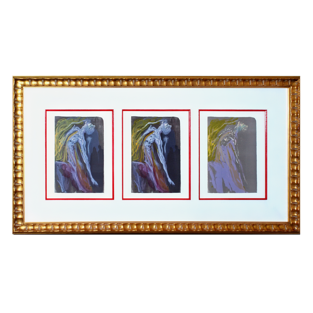 Salvador Dali 'Le Furie' Divine Comedy-Decomposition Set of 3