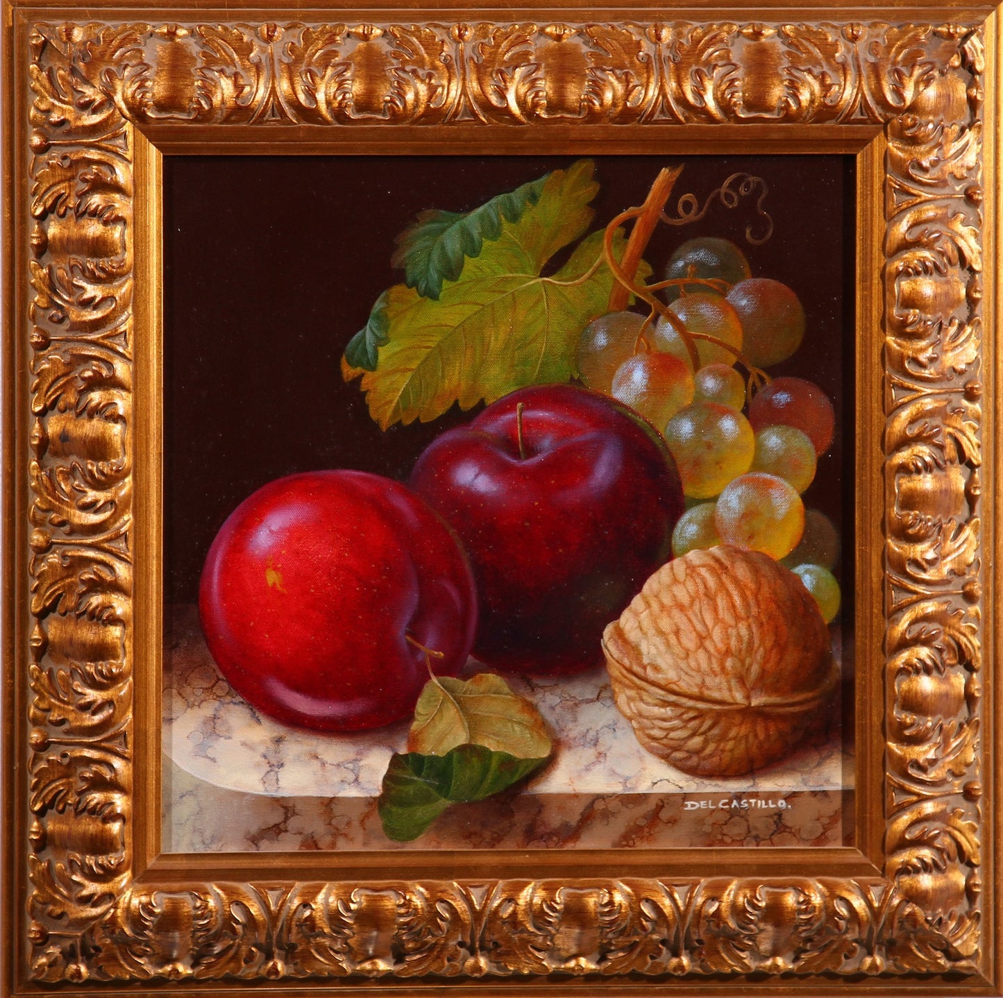 Victor Del Castillo 'Ciruela Nuez y Uvas' - Centaur Art Galleries