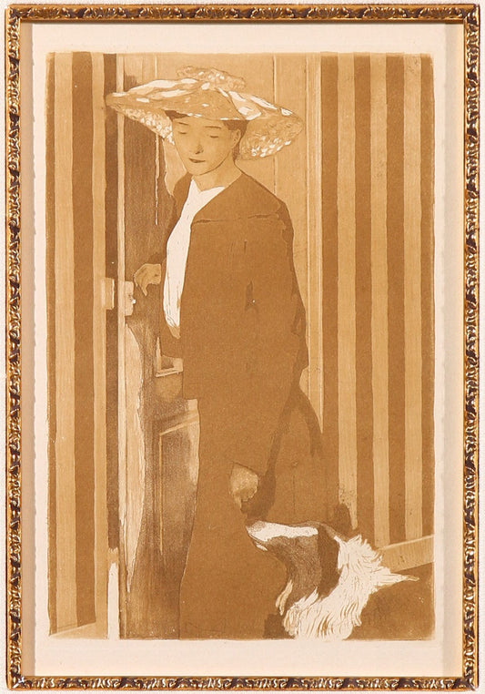 Raoul du Gardier 'La Femme Au Collie' 1910 - Centaur Art Galleries