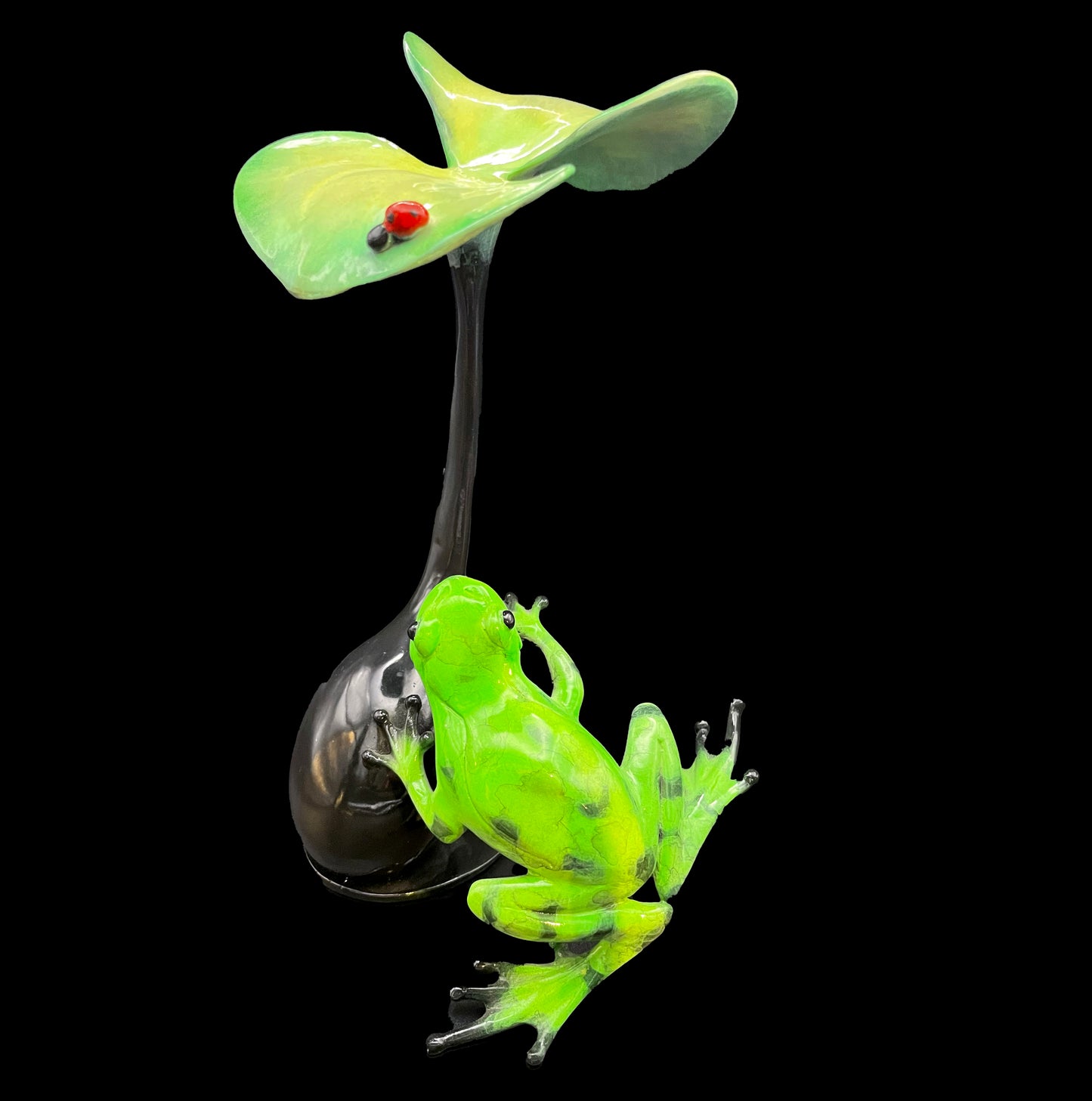 Brian Arthur 'Frog w/Water Hyacinth' - Centaur Art Galleries