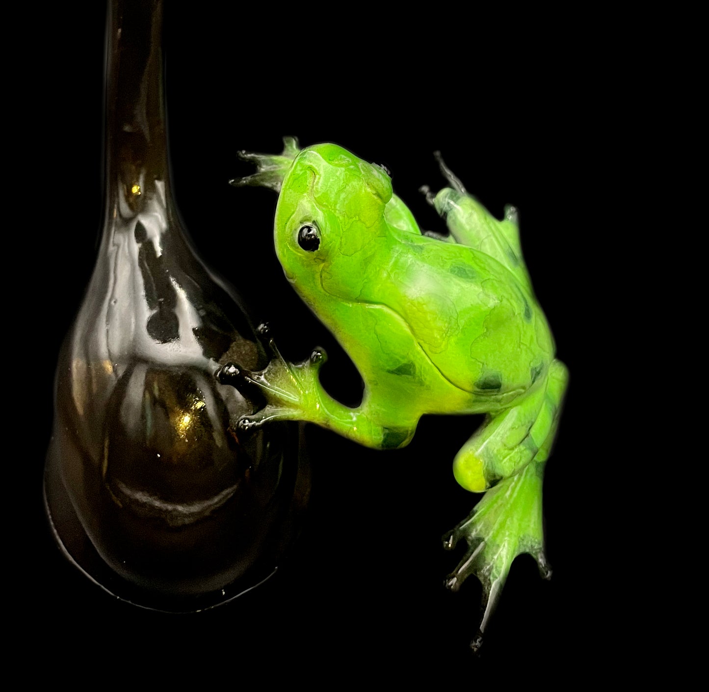 Brian Arthur 'Frog w/Water Hyacinth' - Centaur Art Galleries