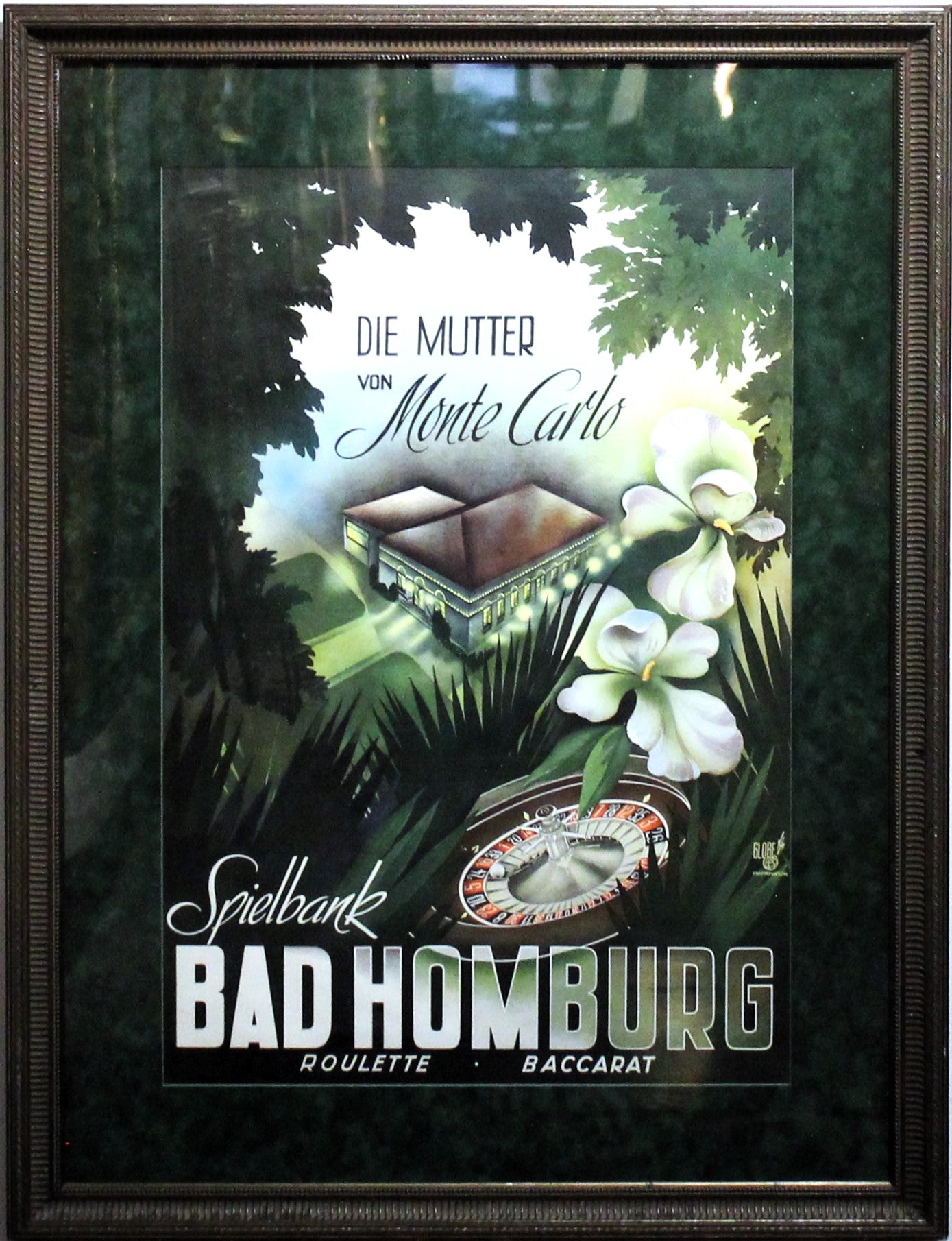 The Mother of Monte Carlo Spielbank Bad Homburg- Rare Poster - Centaur Art Galleries