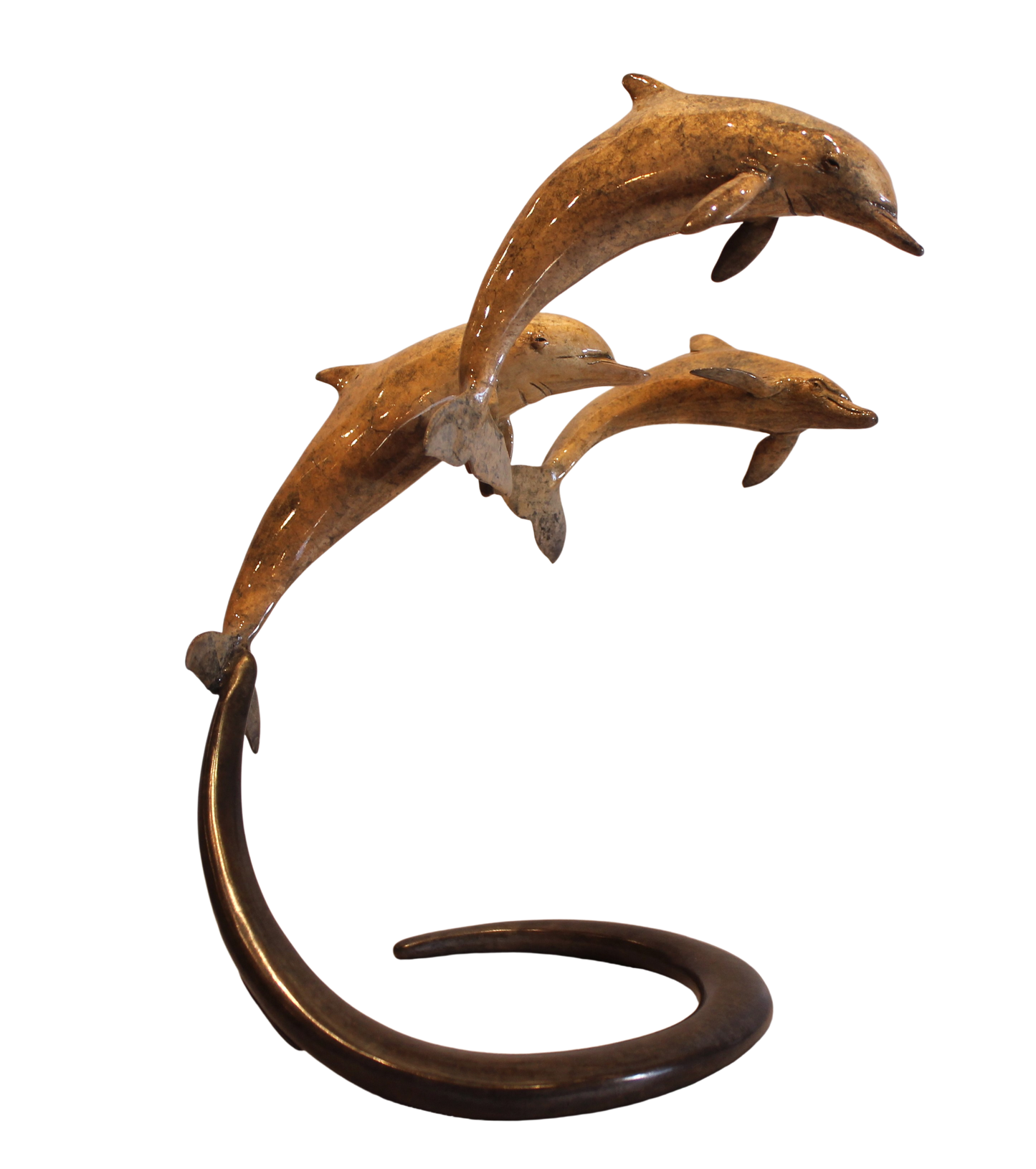 Brian Arthur 'Leapin Dolphin Family of 3' Bronze Sculpture - Centaur Art Galleries