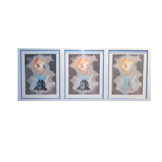 Salvador Dali 'Cronologia Di Cacciaguida' Divine Comedy- Decomposition Set of 3