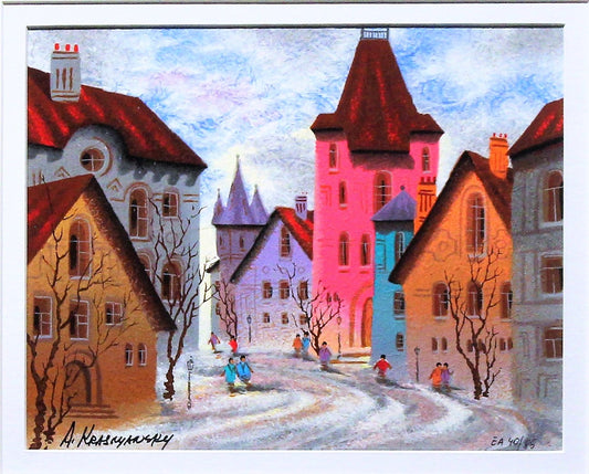 Anatol Krasnyansky 'Gdansk Poland Near Harbor' - Centaur Art Galleries