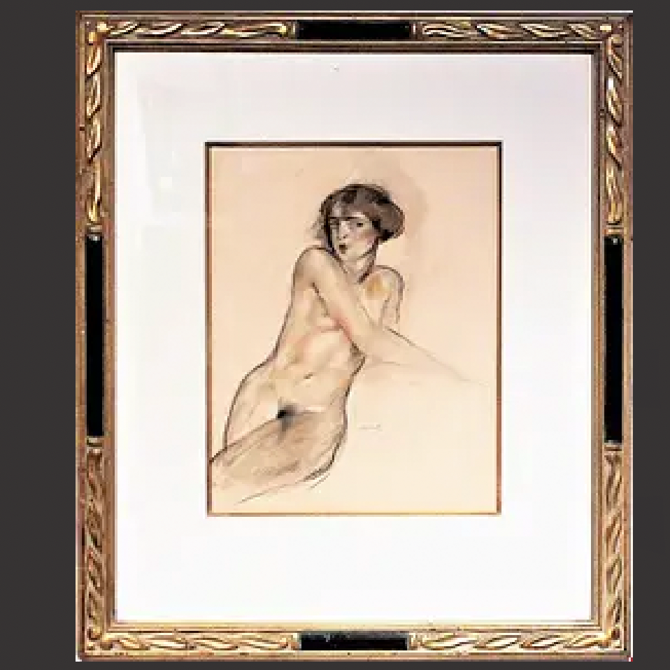 Édouard Chimot 'Nude Study" - Centaur Art Galleries