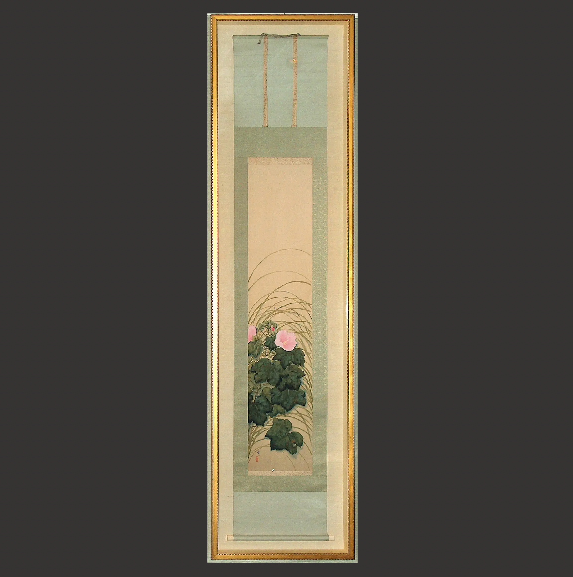 Hirai Baisan 'Fuyou' (Rose Mellow) Scroll - Centaur Art Galleries