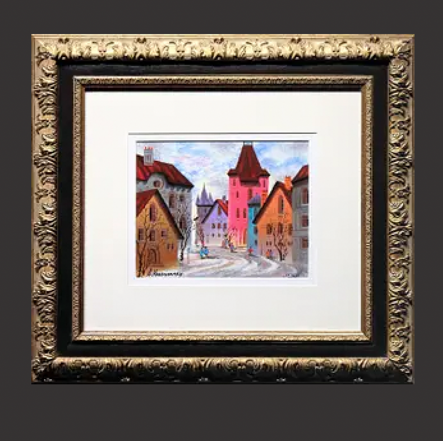 Anatol Krasnyansky ' Gdansk Poland Near Harbor' - Centaur Art Galleries