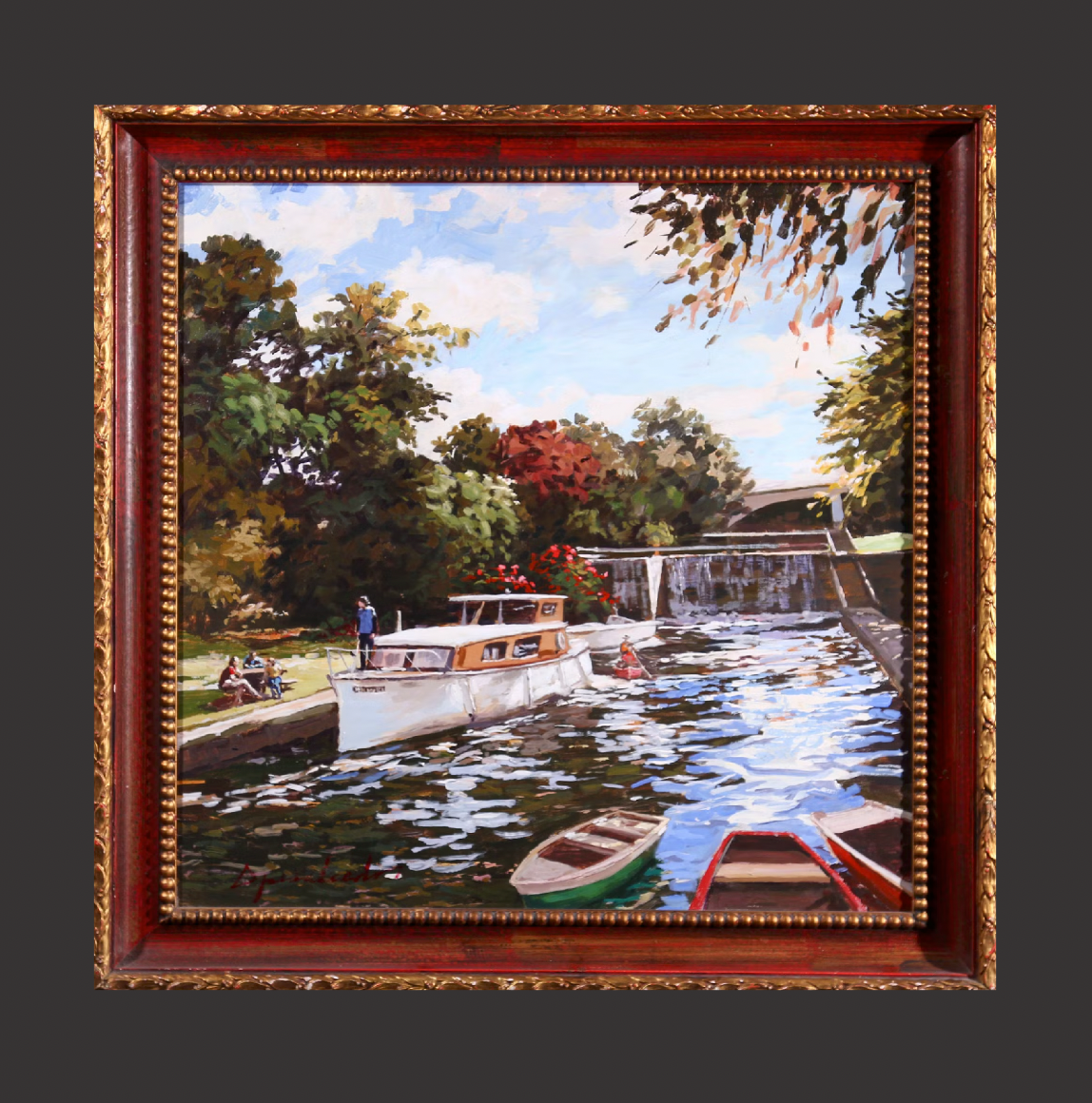Lisandro Lopez 'River Scene' - Centaur Art Galleries