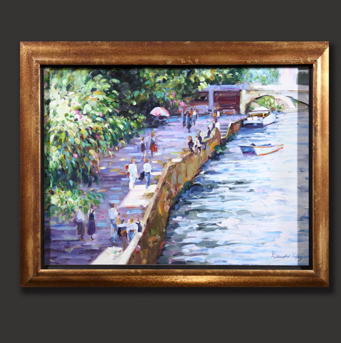 Lisandro Lopez 'River Walk' - Centaur Art Galleries