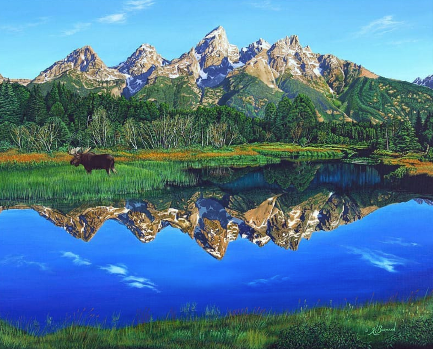 Kurt Burmann 'Grand Teton Mirror of Serenity' - Centaur Art Galleries