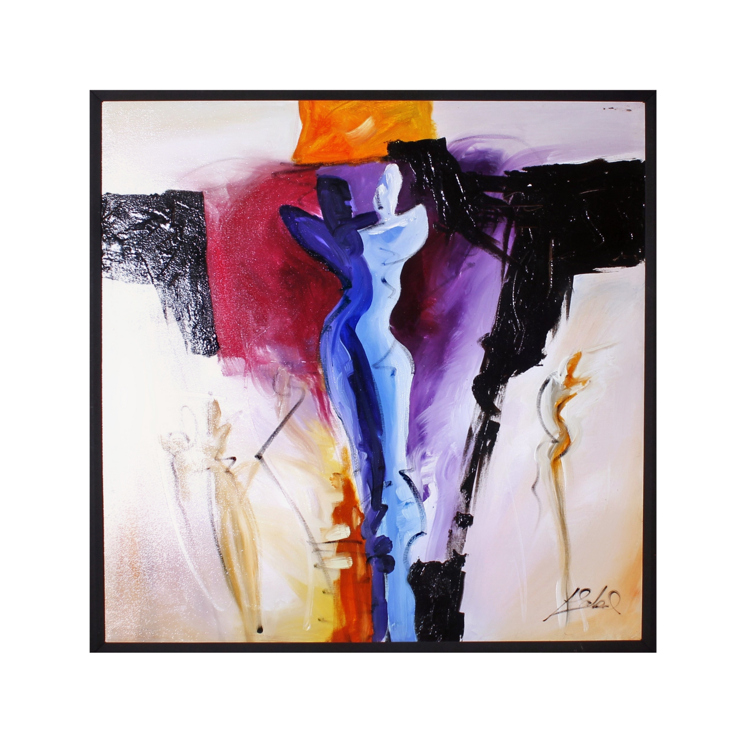 Alfred Gockel 'Violet Obsession' Original Painting