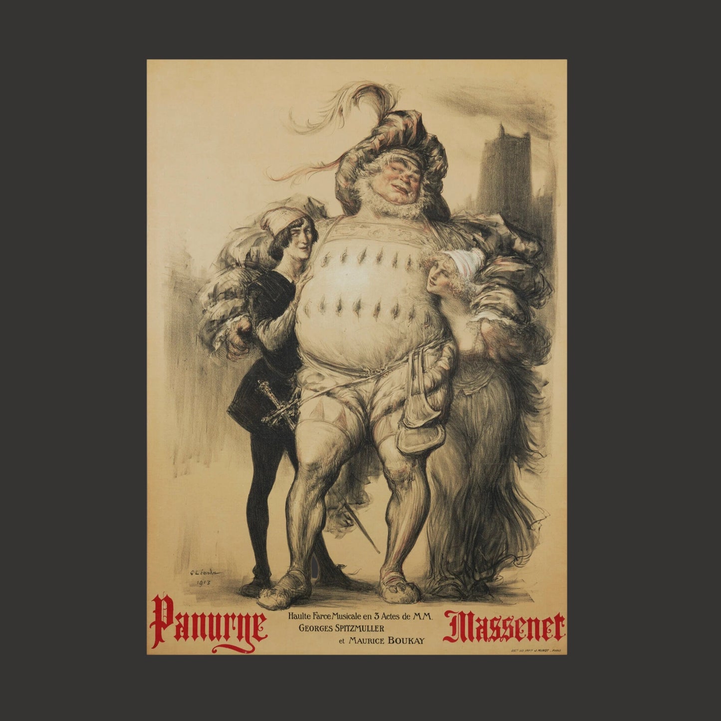 Charles Lucien Leandre 'Panurge Massenet' - Centaur Art Galleries