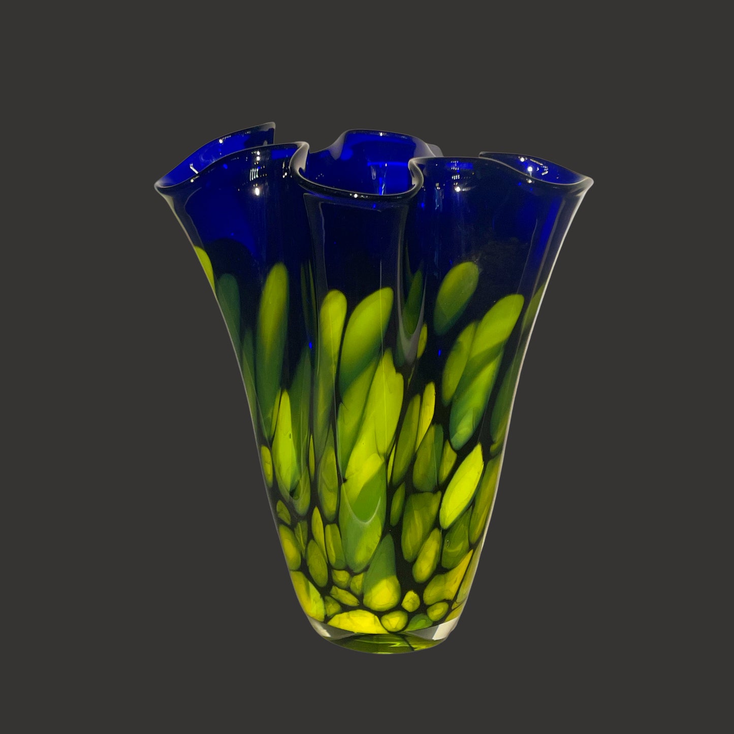 Handkerchief glass blue green - Centaur Art Galleries