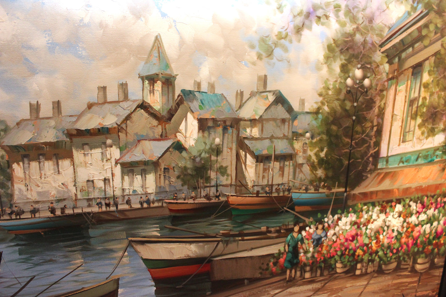 C. Pierre LaTour 'Flower Market Barge' - Centaur Art Galleries