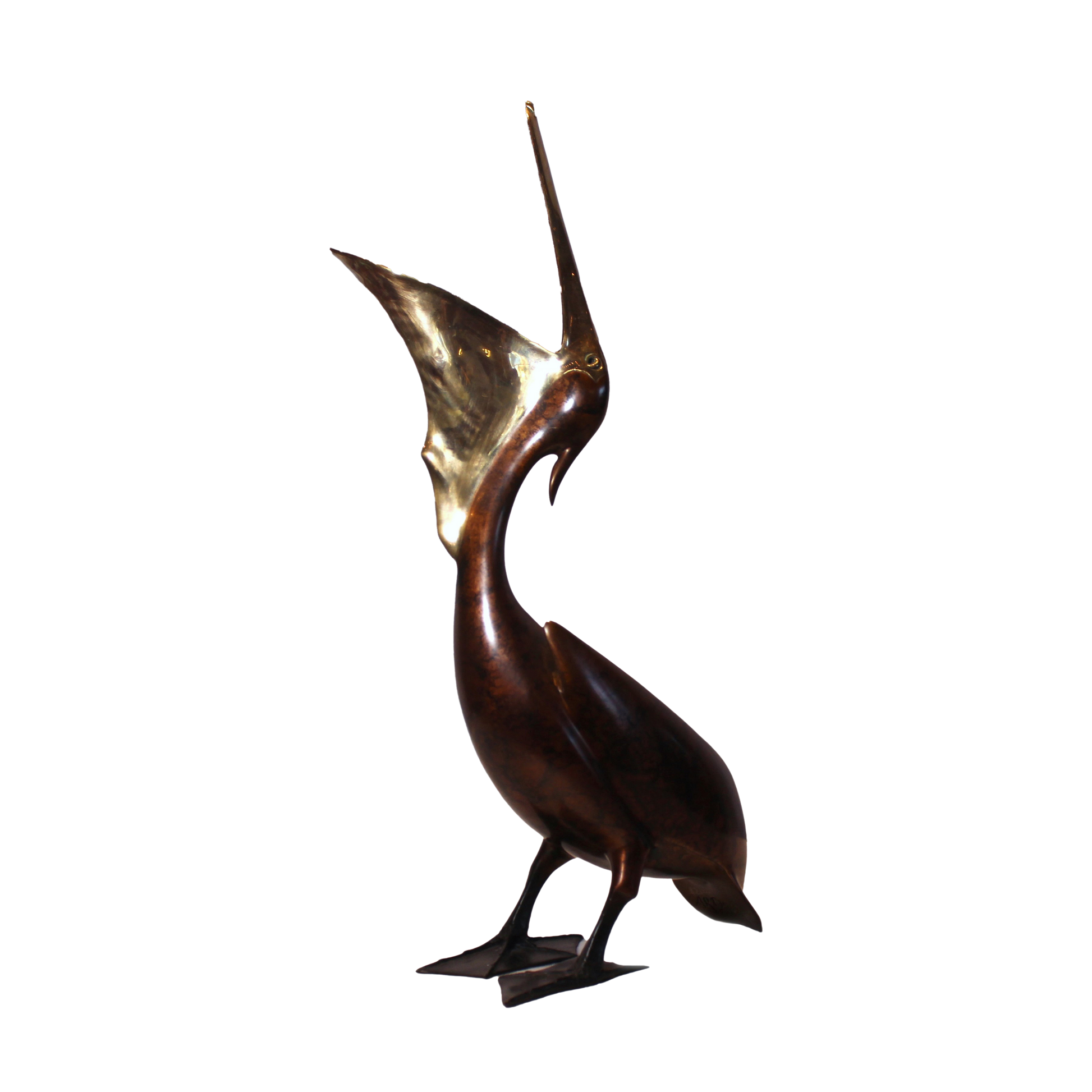 Brian Arthur 'Open Beak Pelican' Bronze Sculpture - Centaur Art Galleries