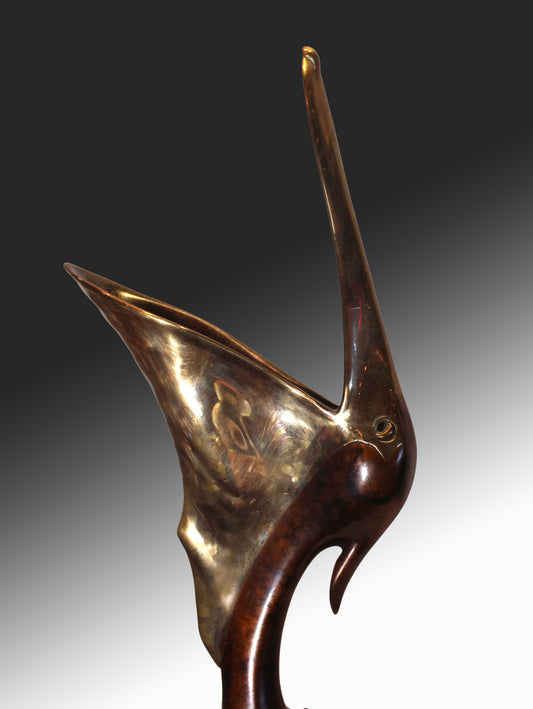 Brian Arthur 'Open Beak Pelican' Bronze Sculpture - Centaur Art Galleries