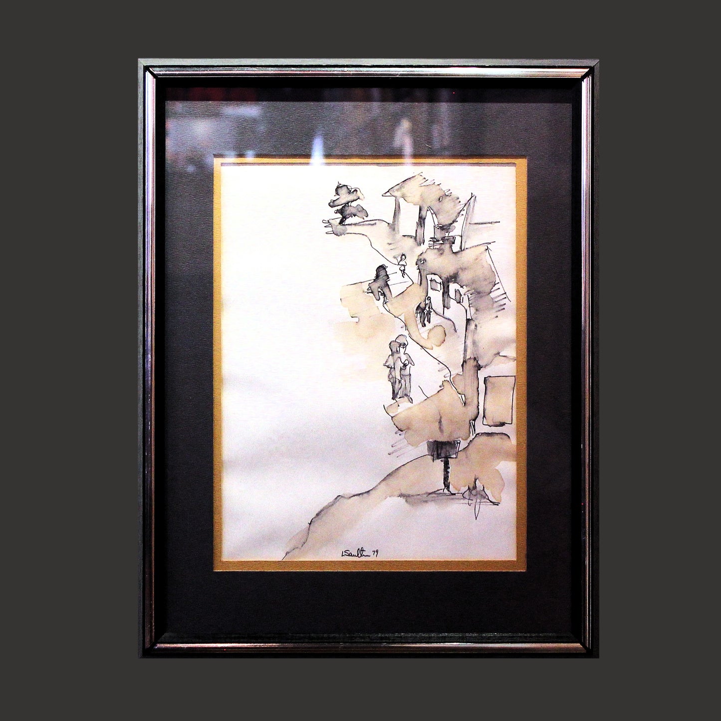 Leon Saulter 'Visiting' Original Painting - Centaur Art Galleries