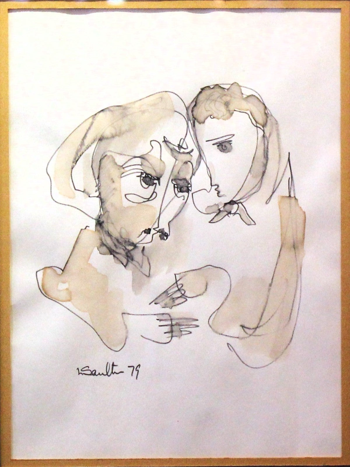 Leon Saulter 'Love' Original Painting - Centaur Art Galleries