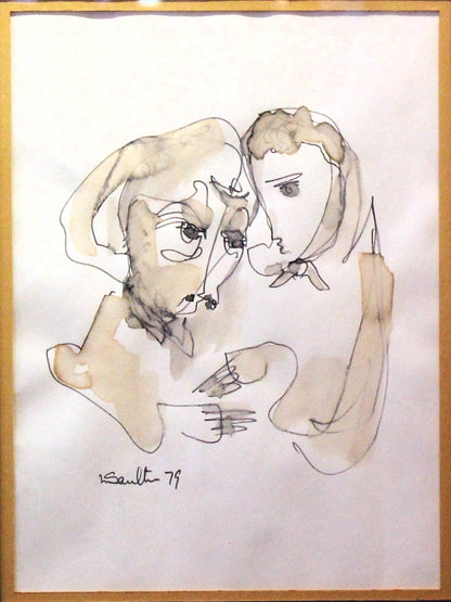Leon Saulter 'Love' Original Painting - Centaur Art Galleries