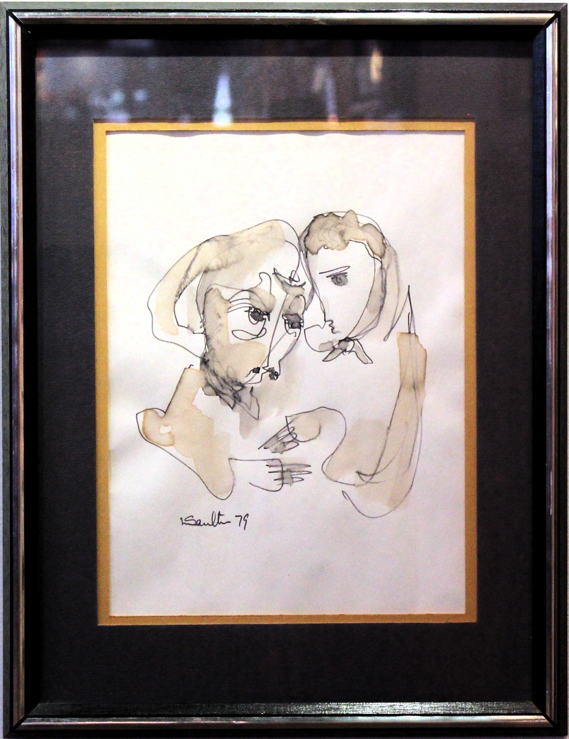 Leon Saulter 'Love' Original Painting - Centaur Art Galleries