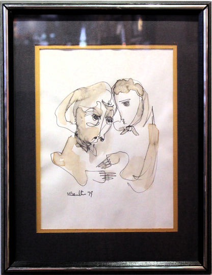 Leon Saulter 'Love' Original Painting - Centaur Art Galleries