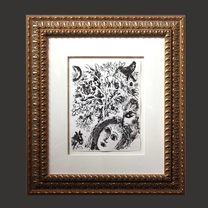 Marc Chagall 'Couple Beside Tree' - Centaur Art Galleries