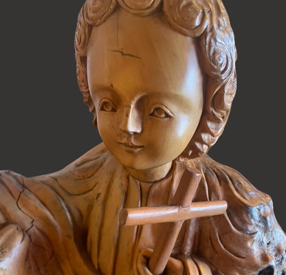 Shepard Boy Hand Carved Sculture - Centaur Art Galleries