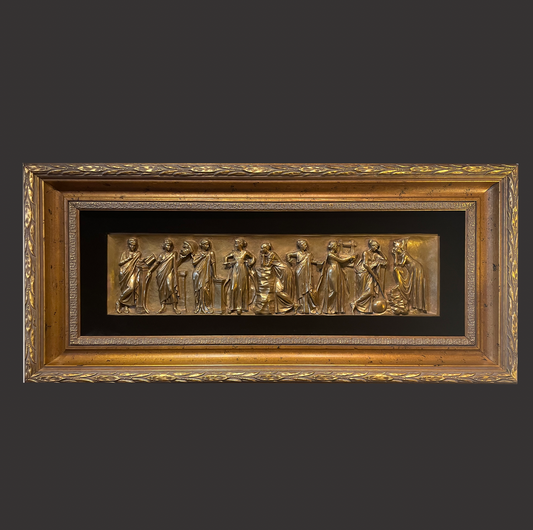 Ferdinand Barbedienne '9 Muses of Learning' Relief Bronze