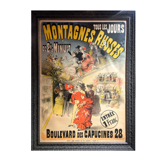 Lucien Baylac 'Montagne Russes' (Russian Mountains Rollercoaster) Poster 1888