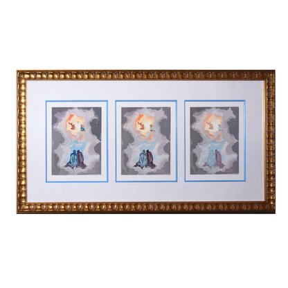 Salvador Dali 'Cronologia Di Cacciaguida' Divine Comedy- Decomposition Set of 3