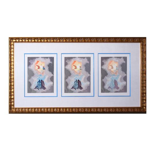 Salvador Dali 'Cronologia Di Cacciaguida' Divine Comedy- Decomposition Set of 3