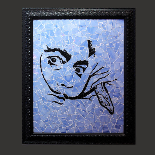 Jesse Barnes 'Dali Time' Handcrafted Glass Mosaic - Centaur Art Galleries