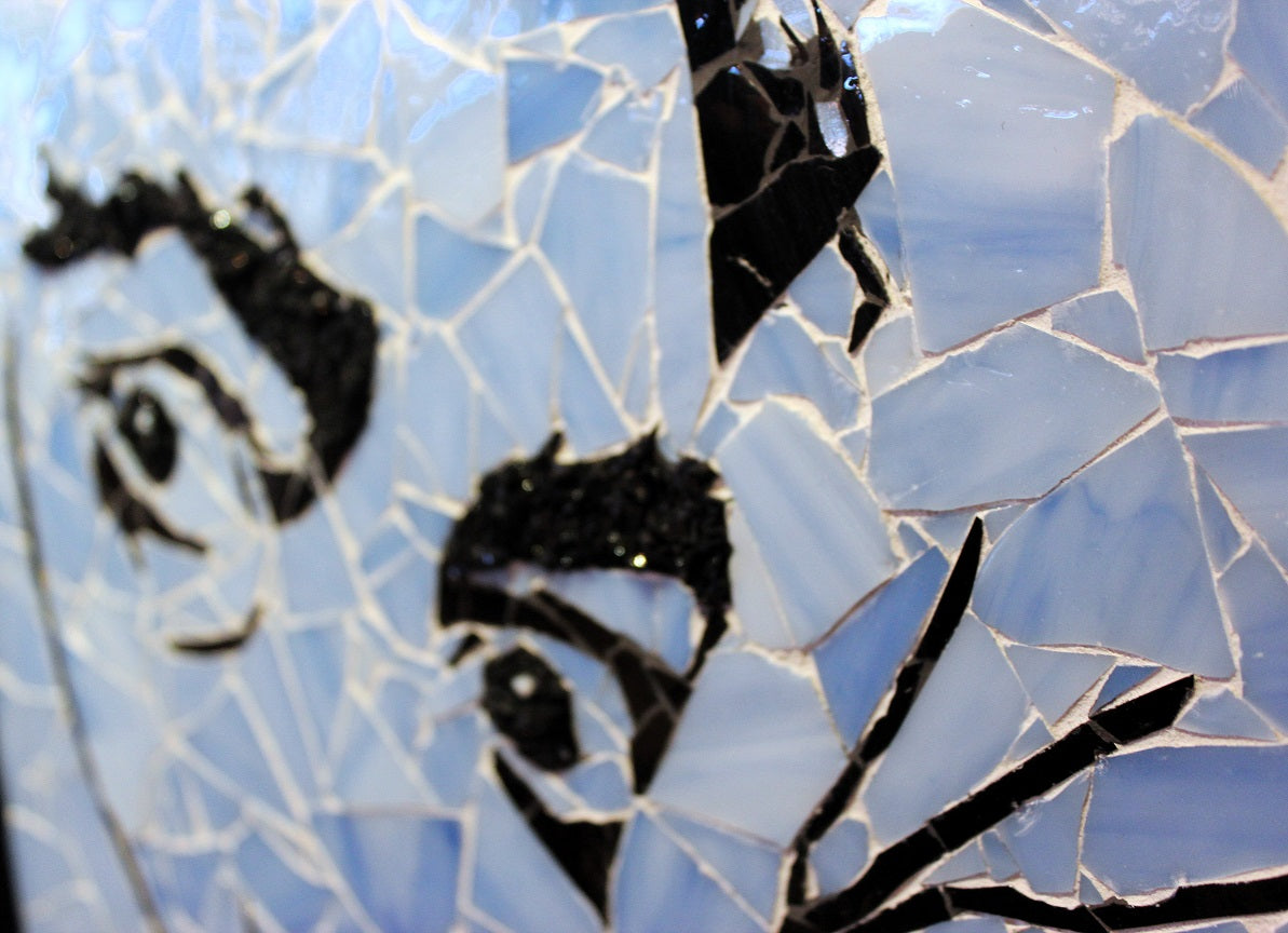 Jesse Barnes 'Dali Time' Handcrafted Glass Mosaic - Centaur Art Galleries