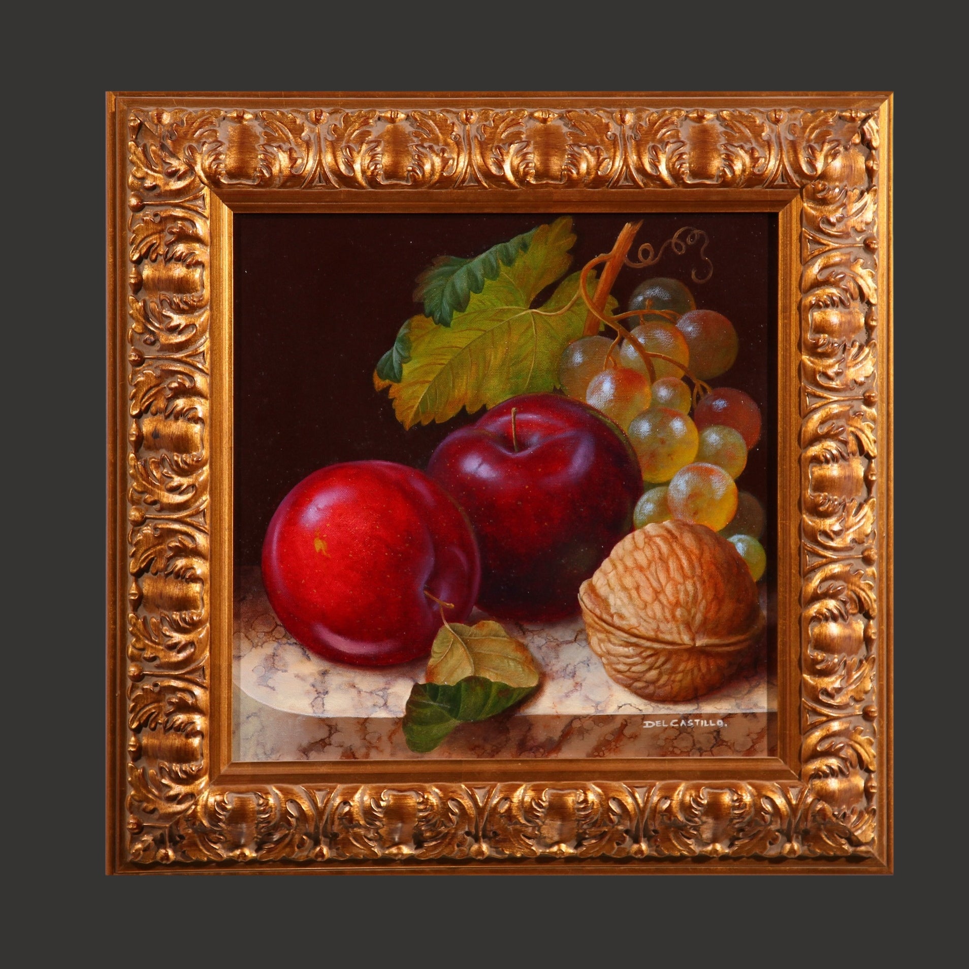 Victor Del Castillo 'Ciruela Nuez y Uvas' - Centaur Art Galleries