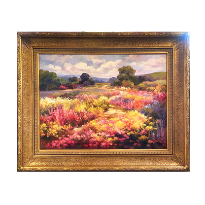 Paul Guy Gantner 'Meadow with Flowers' Framed Painting