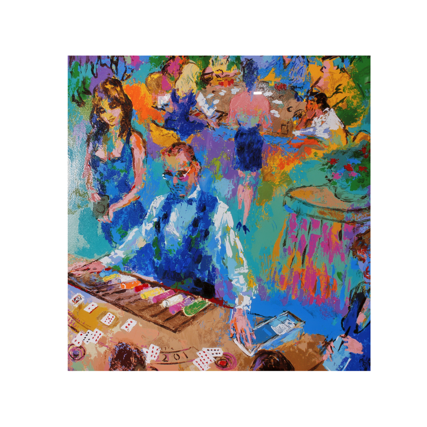 LeRoy Neiman Limit Edition 'High Stakes Blackjack'