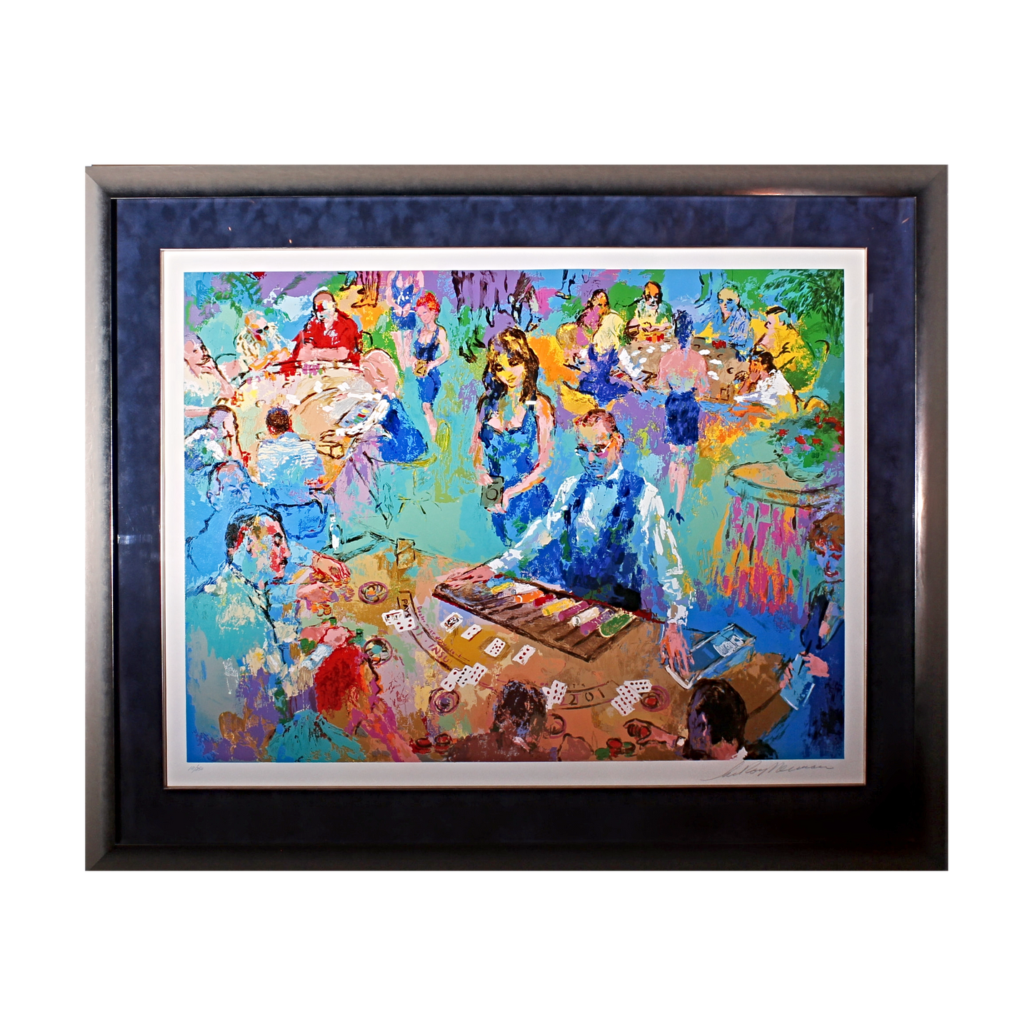 LeRoy Neiman Limit Edition 'High Stakes Blackjack'