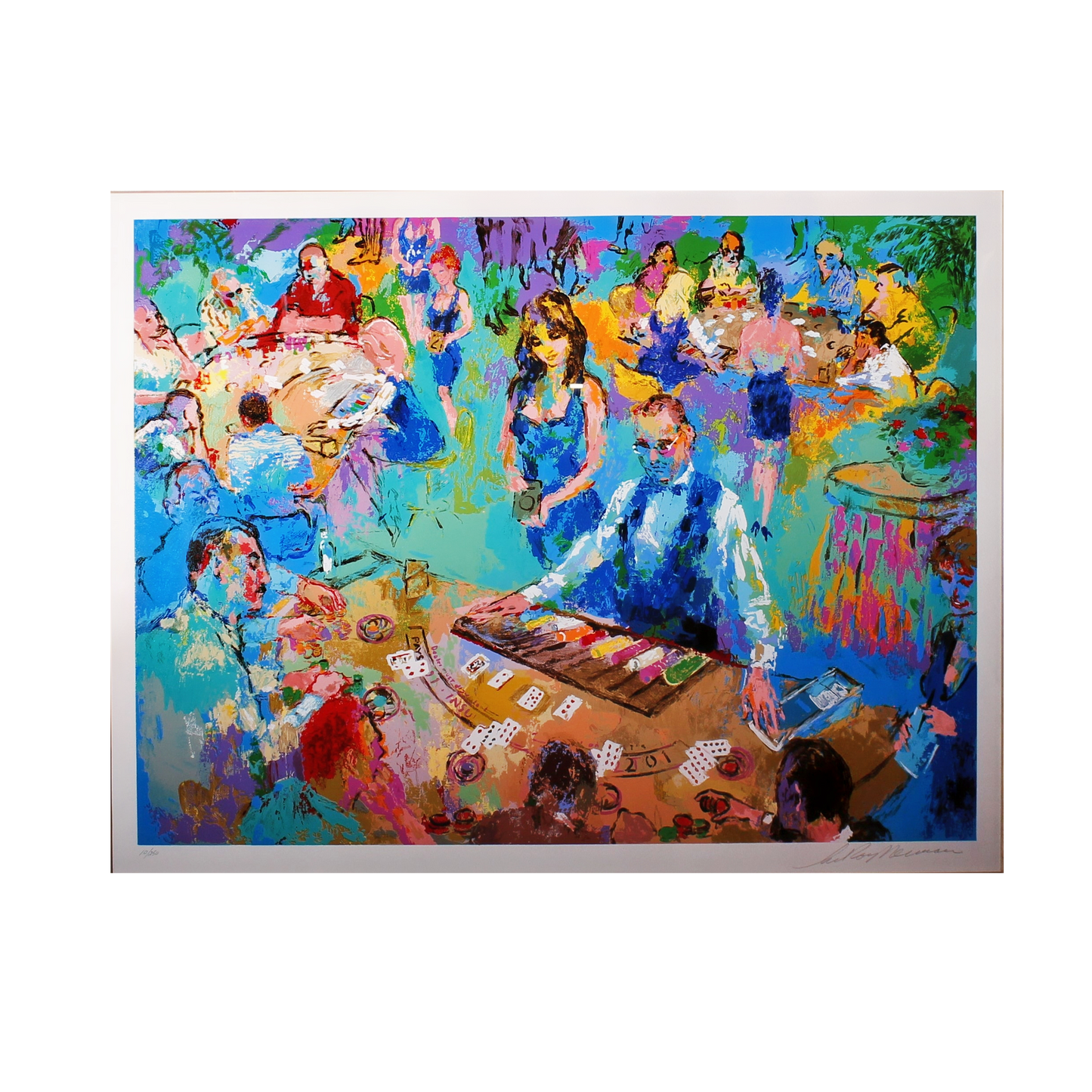 LeRoy Neiman Limit Edition 'High Stakes Blackjack'