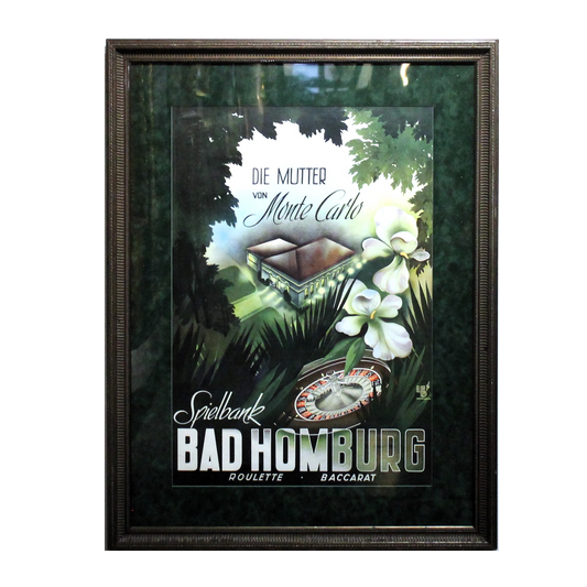 The Mother of Monte Carlo Spielbank Bad Homburg- Rare Poster - Centaur Art Galleries