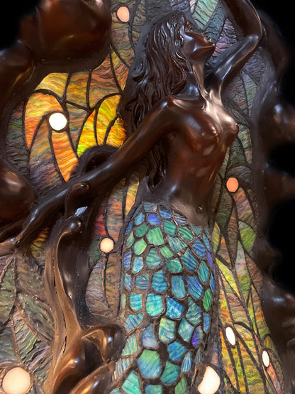 Mermaid Bronze Lamp