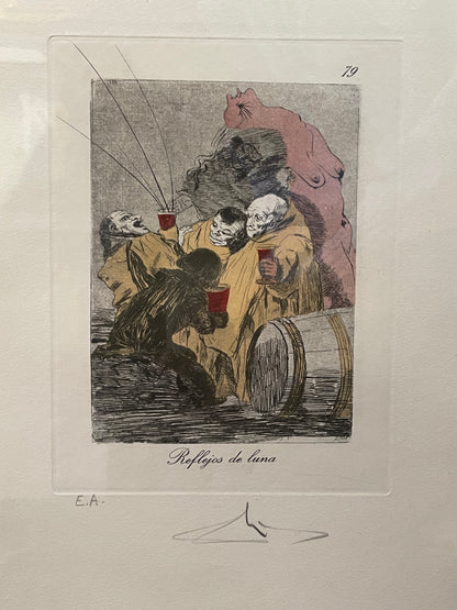 Salvador Dali - 'Les Caprices De Goya'-Reflejos De Luna