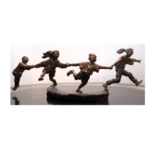 Mark Hopkins  'Crack the Whip' Small Bronze Sculpture - Centaur Art Galleries