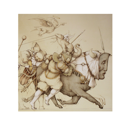 Michael Parkes 'Returning The Sphere' 1991 (Unframed)