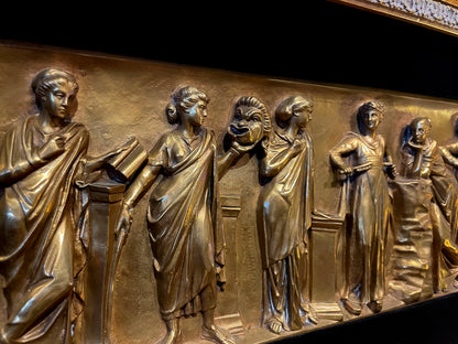 Ferdinand Barbedienne '9 Muses of Learning' Relief Bronze