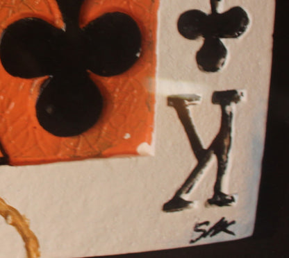 Steve Kaufman 'King of Clubs' Hand-Made Tile Playing Cards - Centaur Art Galleries