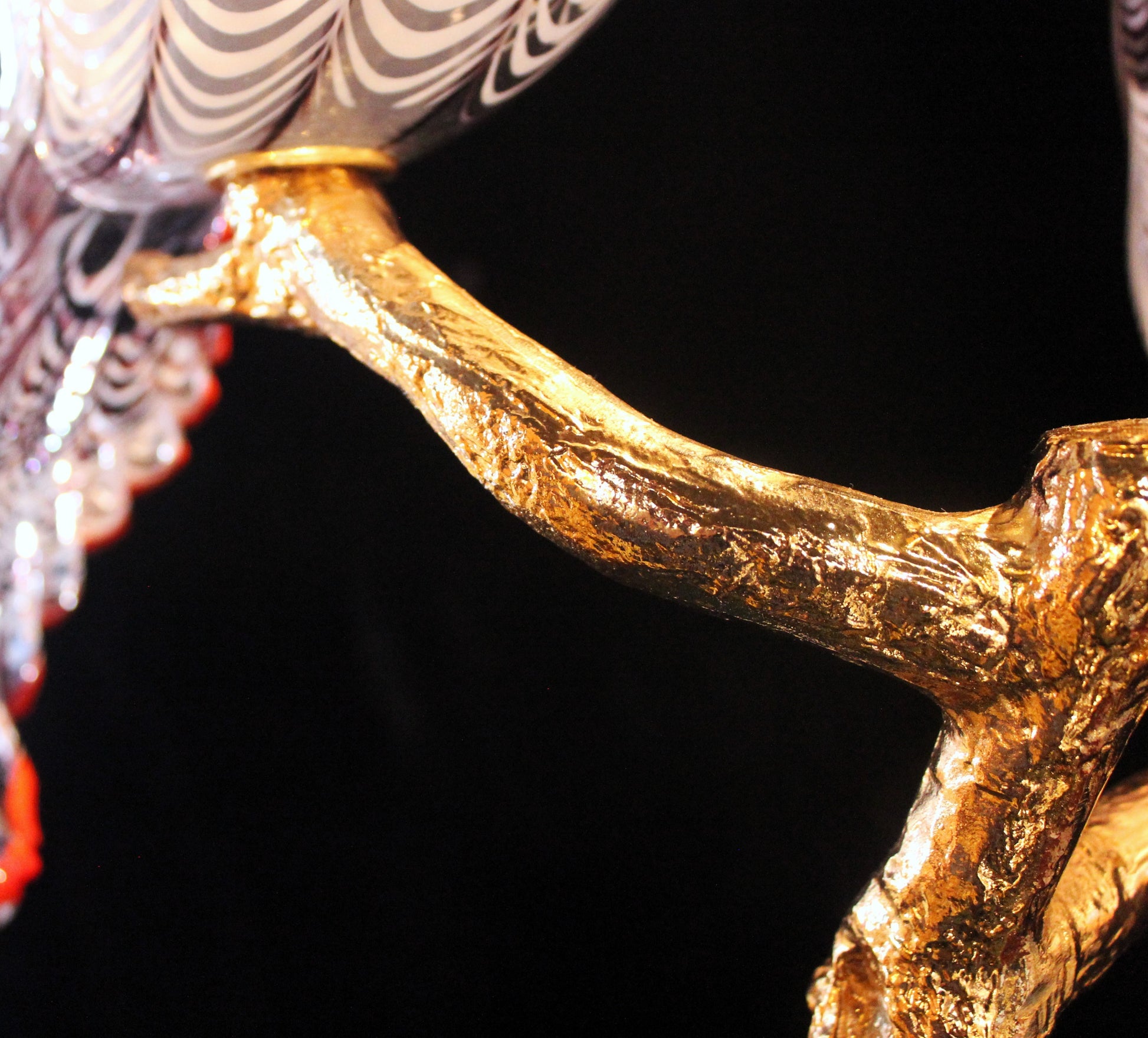 Licio Zanetti 'Murano Glass Cockatoos w/ Bronze Base' Sculpture (VERY RARE) - Centaur Art Galleries