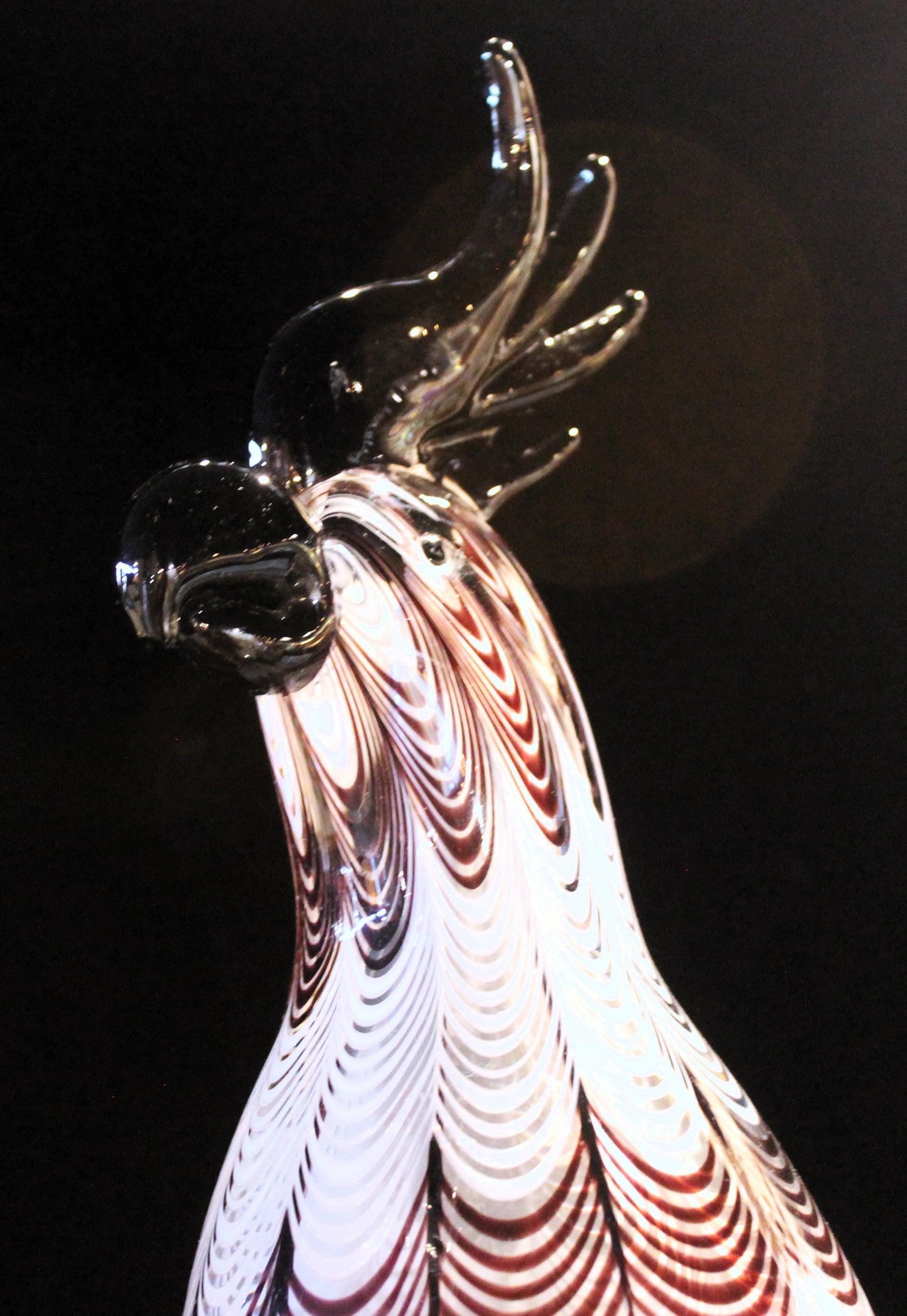 Licio Zanetti 'Murano Glass Cockatoos w/ Bronze Base' Sculpture (VERY RARE) - Centaur Art Galleries
